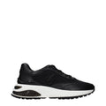 Jimmy Choo black fabric athletic sneakers with sleek design and comfortable fit, perfect for casual and active wear.