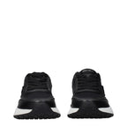 Jimmy Choo black fabric athletic sneakers with sleek design and sporty laces, ideal for casual and athletic wear.