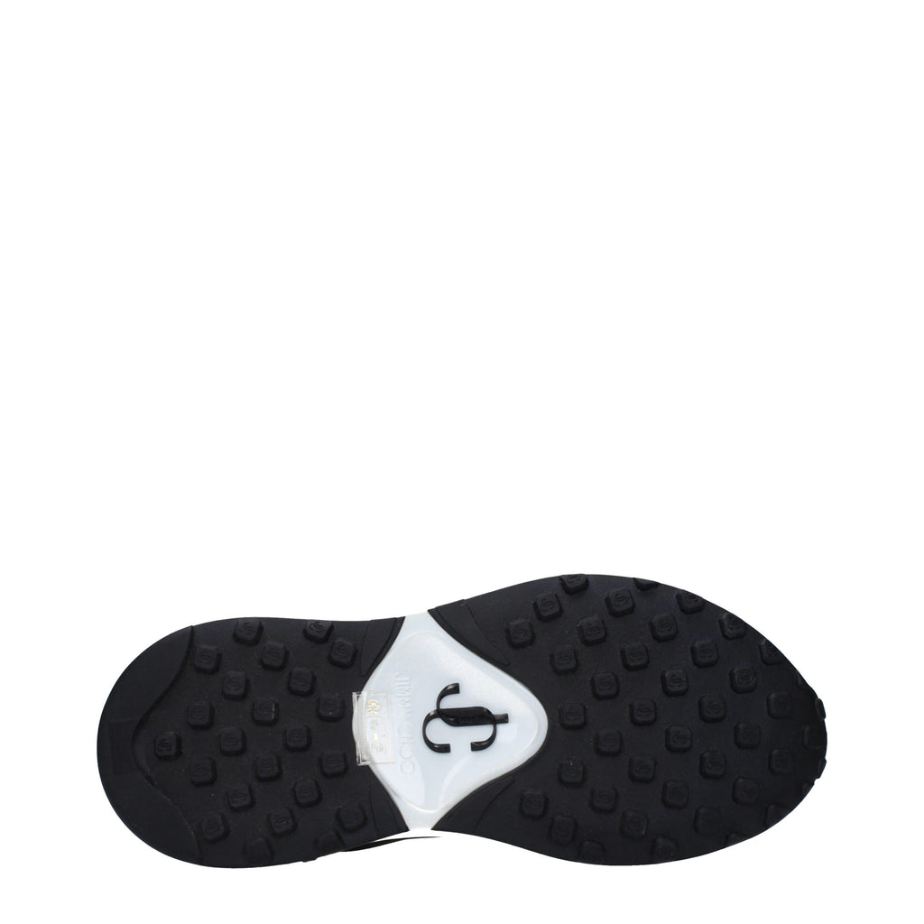 Jimmy Choo black fabric athletic sneakers with sleek design and comfortable fit, ideal for casual and active wear.