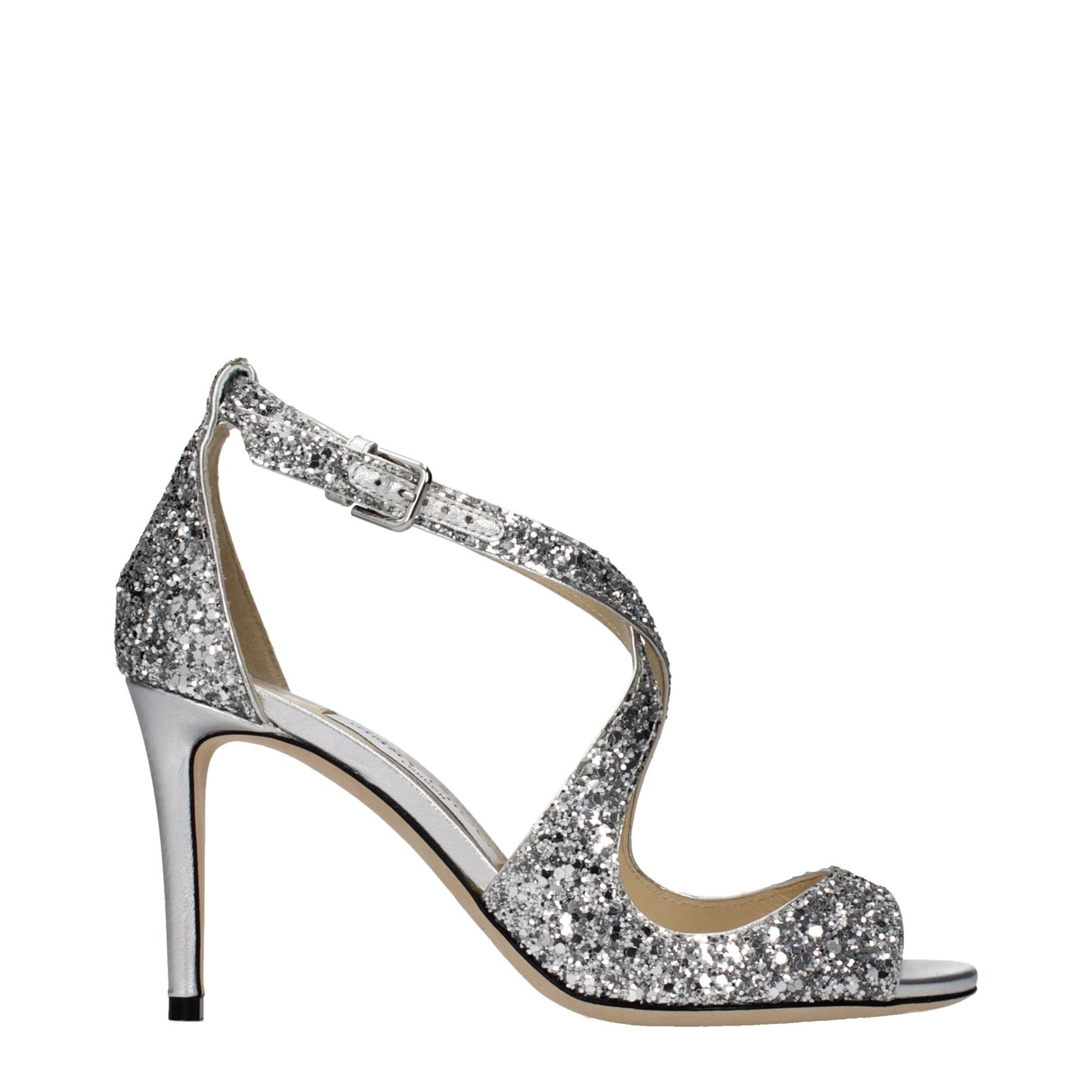 Jimmy Choo Gray Plastic Strap-On Sandals Jimmy Choo