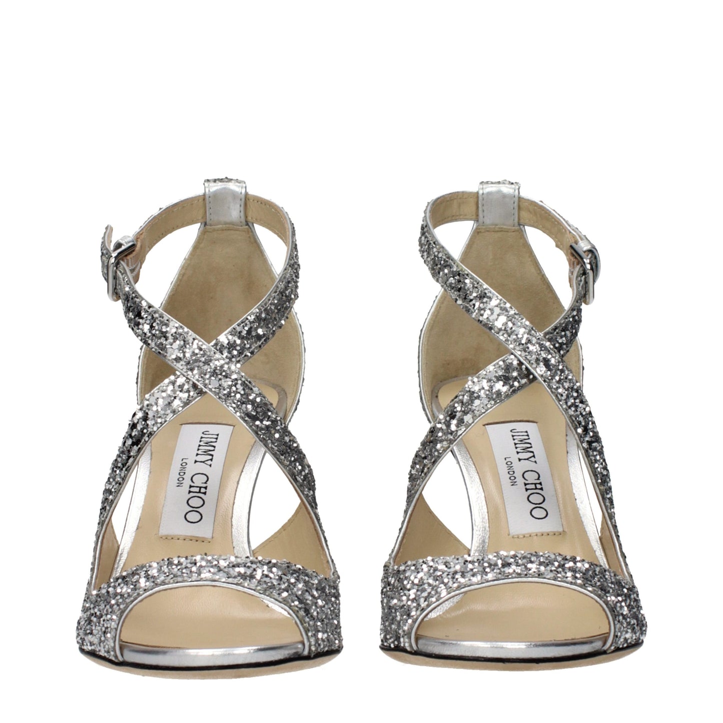 Jimmy Choo Gray Plastic Strap-On Sandals Jimmy Choo