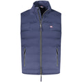 Norway 1963 Blu polyester men's vest with tailored fit, featuring a sleek design and front button closure.