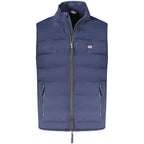 Norway 1963 Blu polyester men's vest with tailored fit, featuring a sleek design and front button closure.
