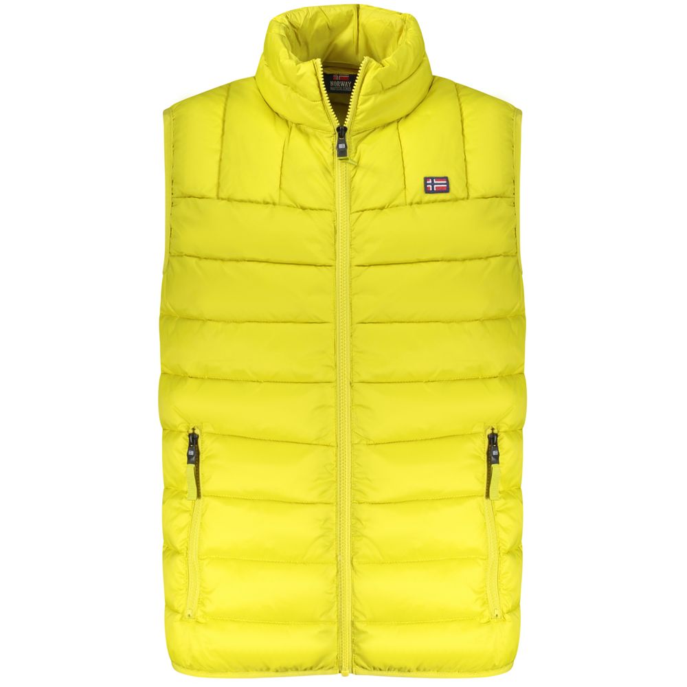 Norway 1963 Giallo Poliammide men's vest showing bright yellow fabric and zipper closure, lightweight and stylish outerwear.