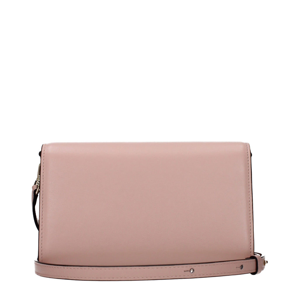 Jimmy Choo pink leather clutch bag with sleek design and subtle logo detailing, perfect for evening occasions.