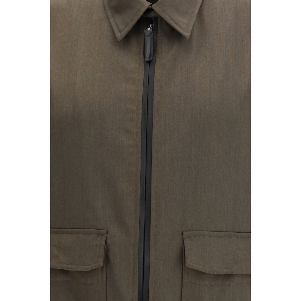 Brioni Bicolor Wool Coat Brioni