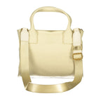 Twinset beige cotton women's handbag with structured design and top handles, featuring subtle stitching details.