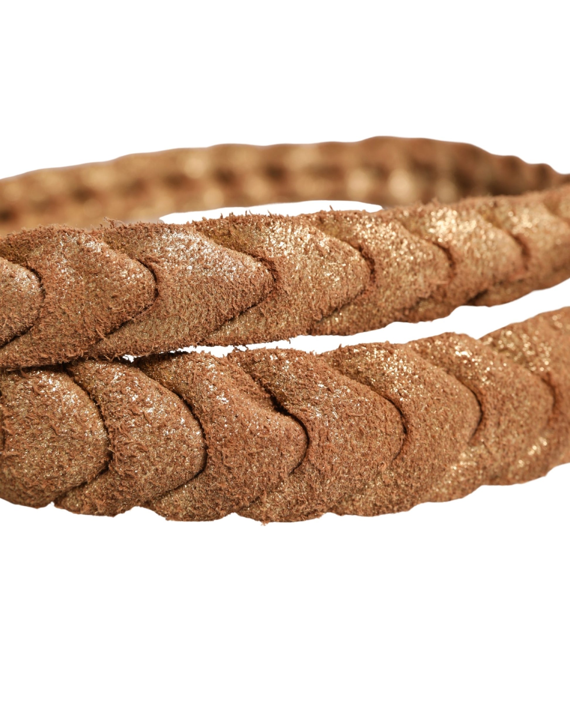 Ermanno Scervino Brown Leather Braided Metal Buckle Belt Ermanno Scervino