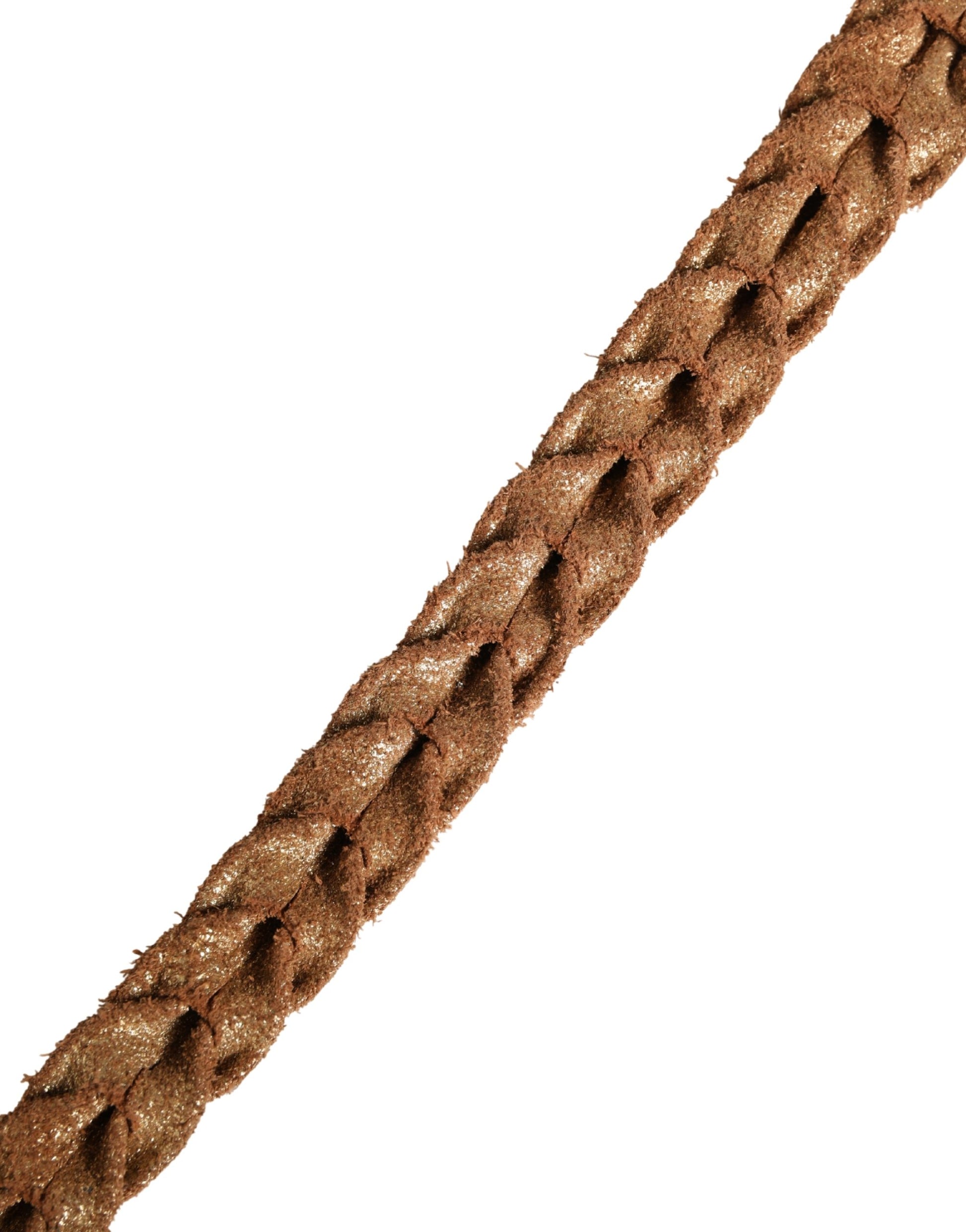 Ermanno Scervino Brown Leather Braided Metal Buckle Belt Ermanno Scervino