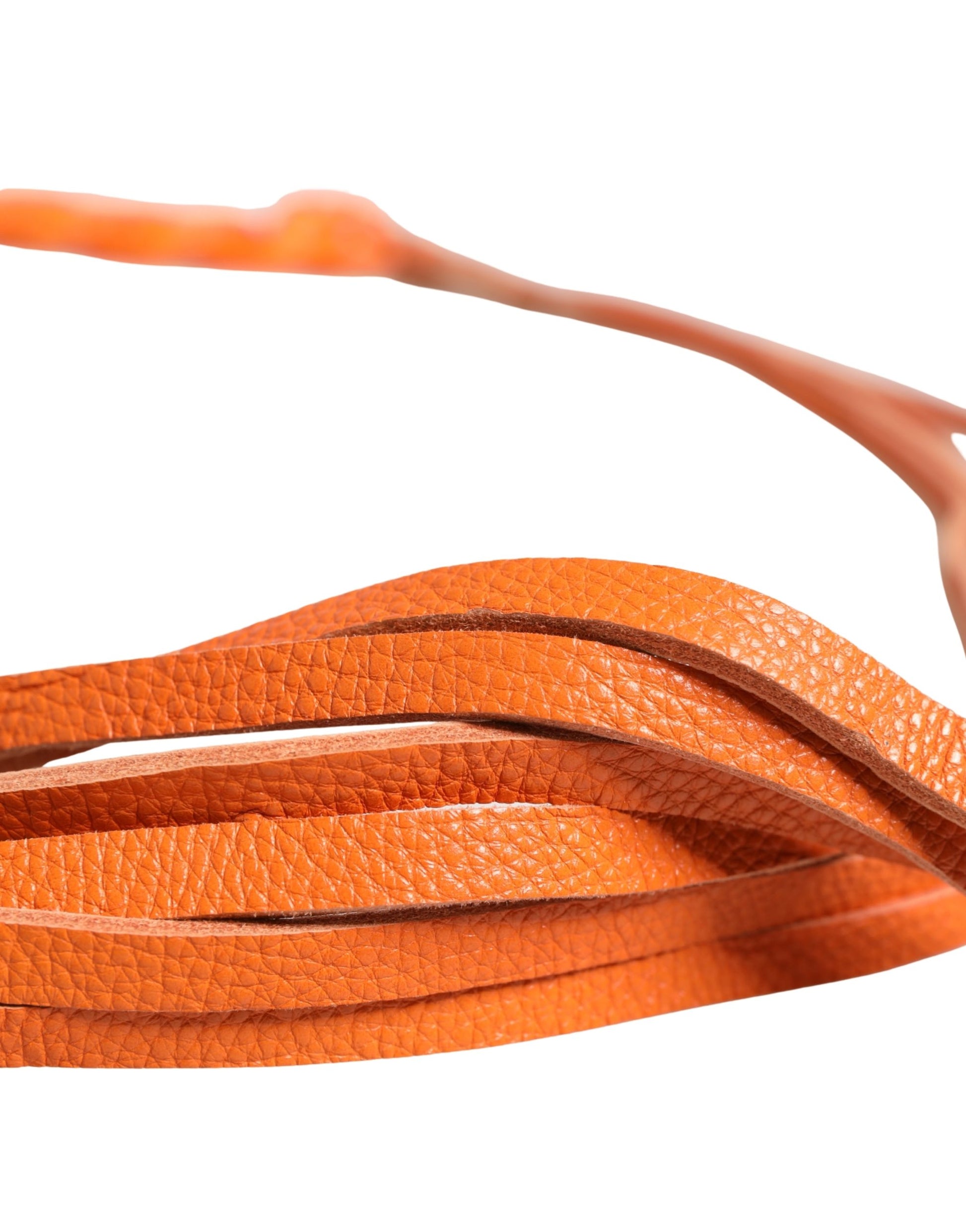 Scervino Street Orange Leather Chain Waist Metal Buckle Belt Scervino Street
