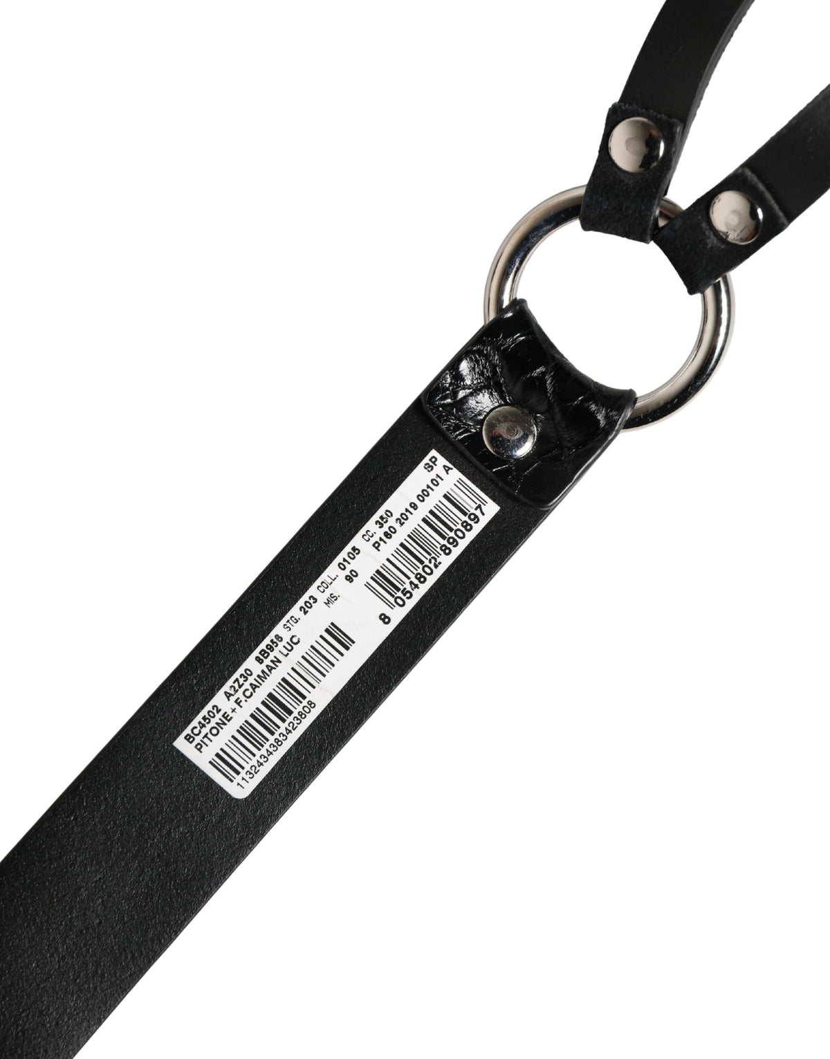 Dolce & Gabbana Black Exotic Leather Silver Metal Buckle Belt - Eljoys Fashion 