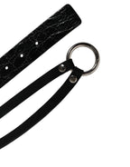 Dolce & Gabbana Black Exotic Leather Silver Metal Buckle Belt - Eljoys Fashion 