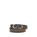 Ferragamo Brown Calf Leather Bos Taurus Regular Belt Ferragamo