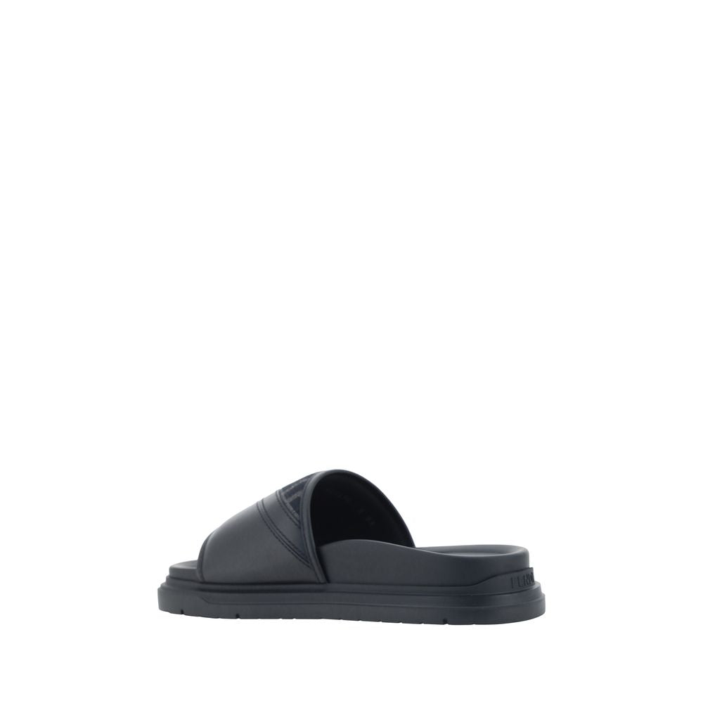 Fendi Gray Fabric Sandals Fendi