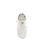 Burberry White Calf Leather Bos Taurus Low Top Sneakers