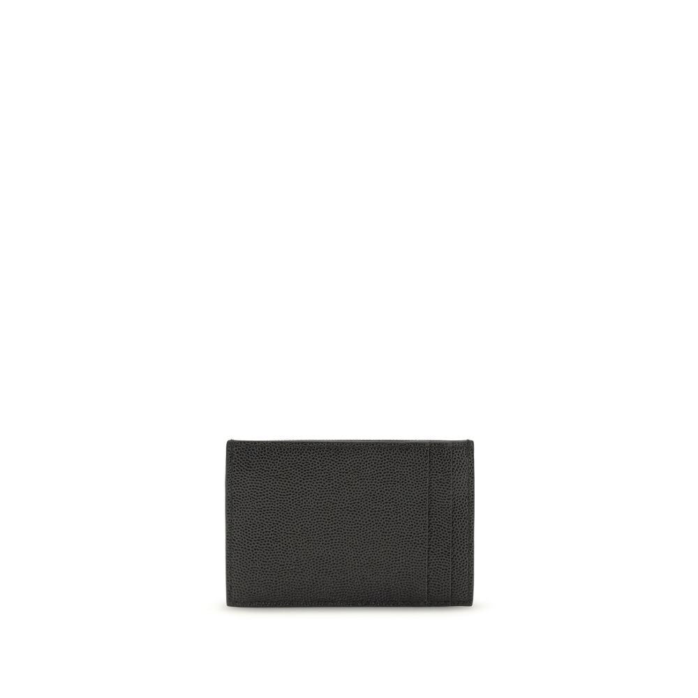Saint Laurent Black Calf Leather Bos Taurus Wallet with sleek design and embossed logo, showcasing high-quality craftsmanship.