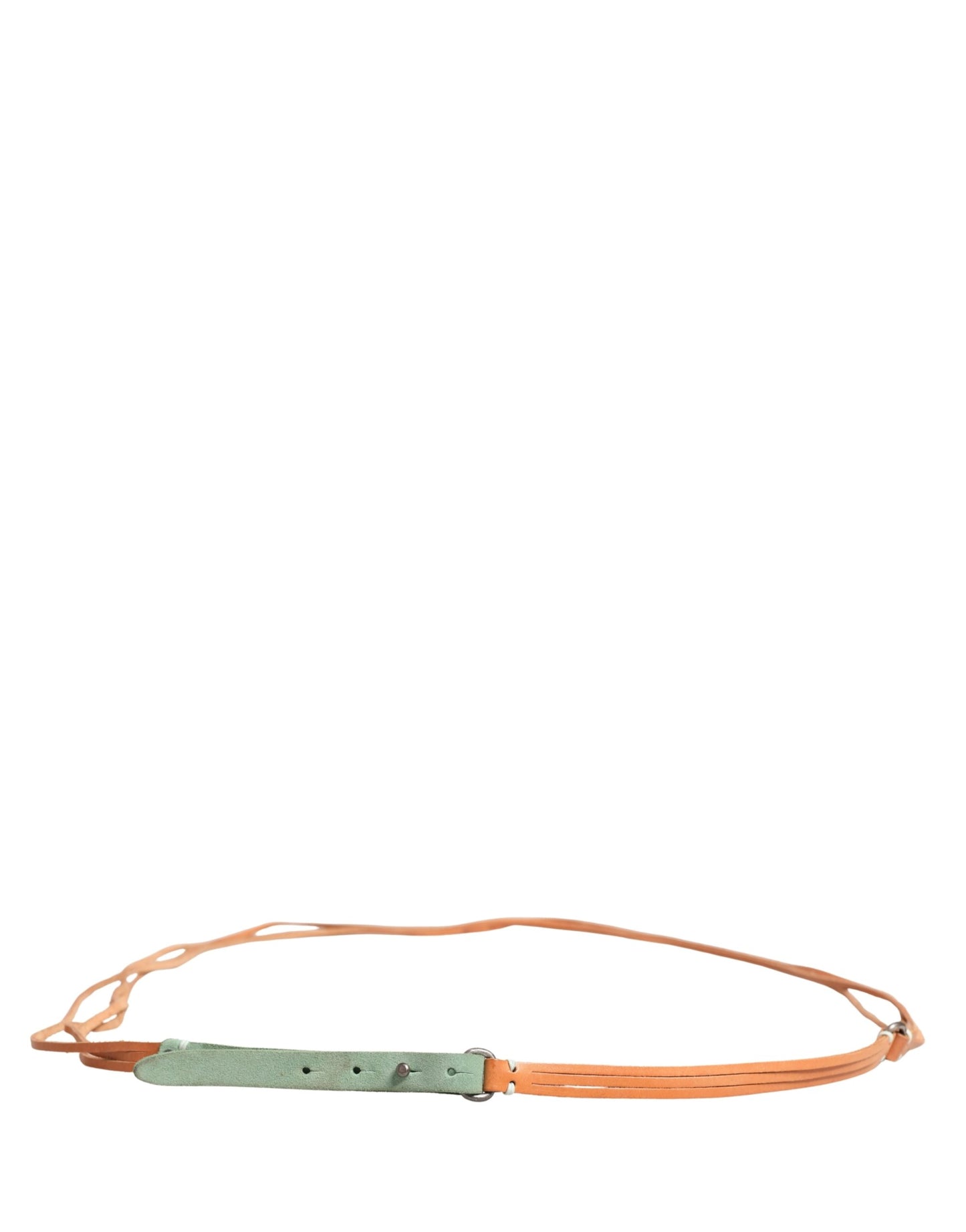 Scervino Street Brown Leather Silver Tone Buckle Waist Belt Scervino Street