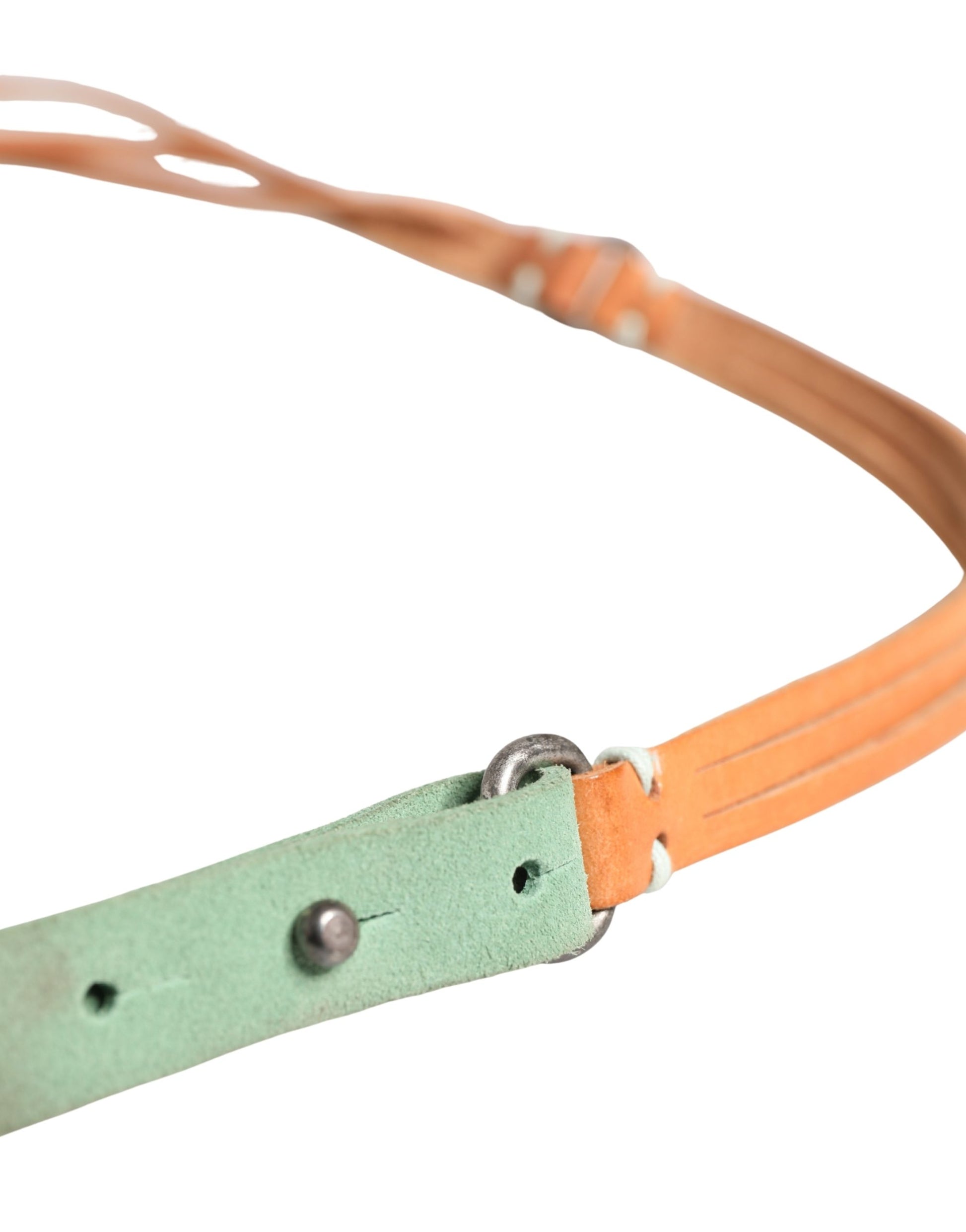 Scervino Street Brown Leather Silver Tone Buckle Waist Belt Scervino Street