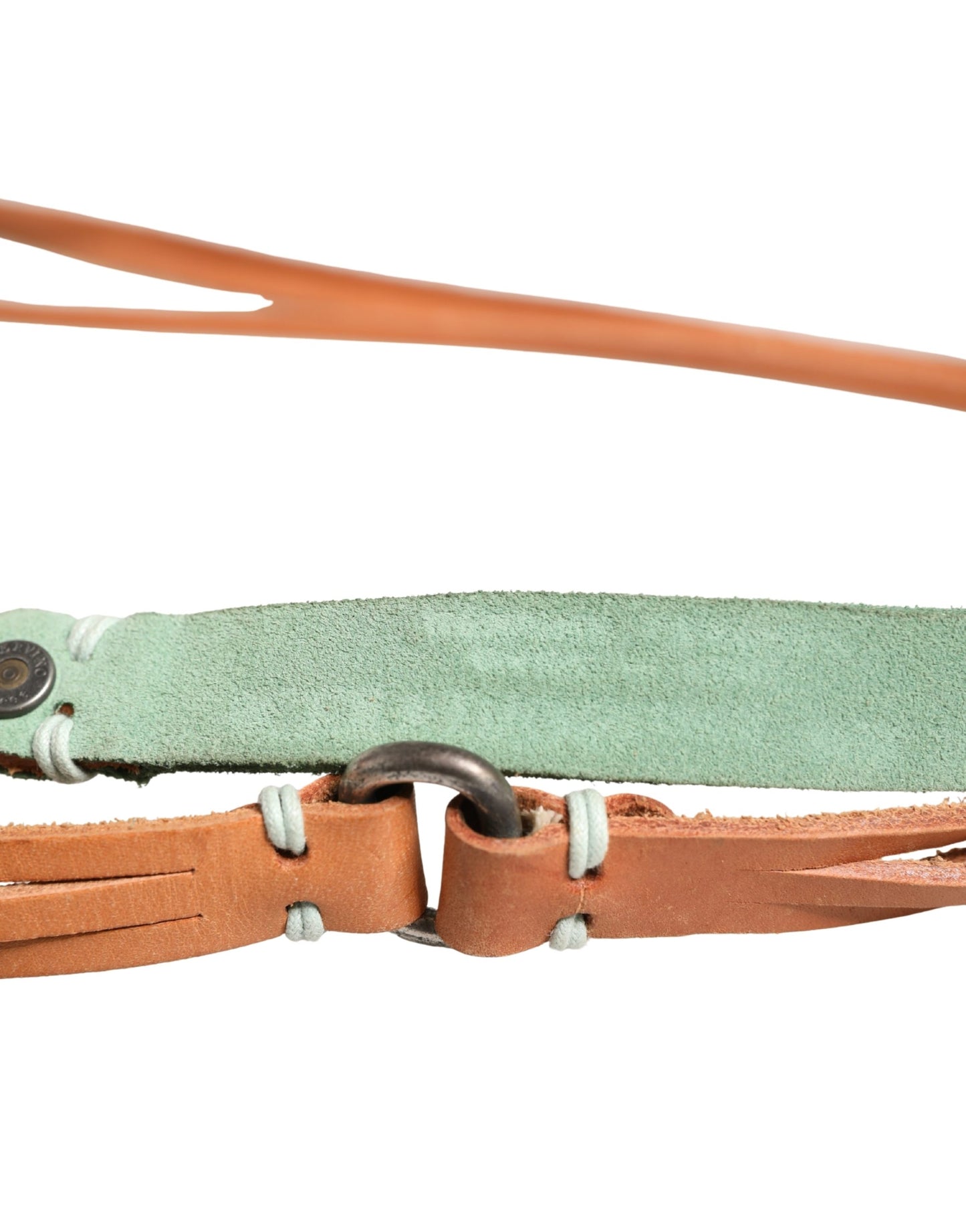 Scervino Street Brown Leather Silver Tone Buckle Waist Belt Scervino Street