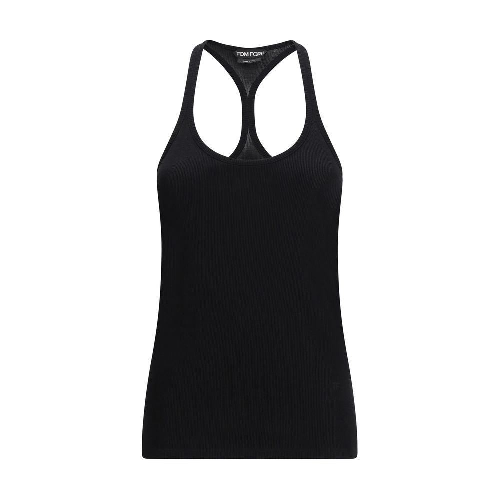 Tom Ford Black Silk Tank Tops Tom Ford