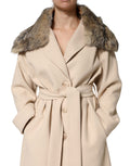 Dolce & Gabbana Brown Fur Shoulder Collar Neck Wrap Scarf Dolce & Gabbana
