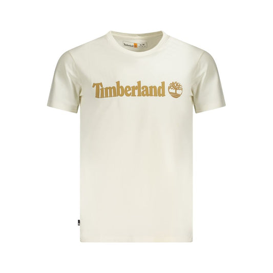 Timberland Beige Cotton Men T-Shirt Timberland