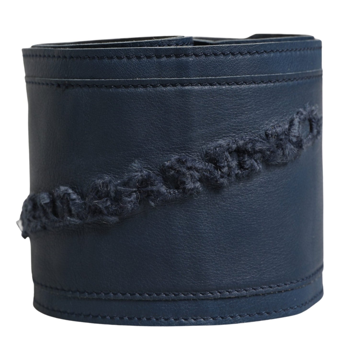 Ermanno Scervino Blue Leather Wide Waist Women Cintura Belt