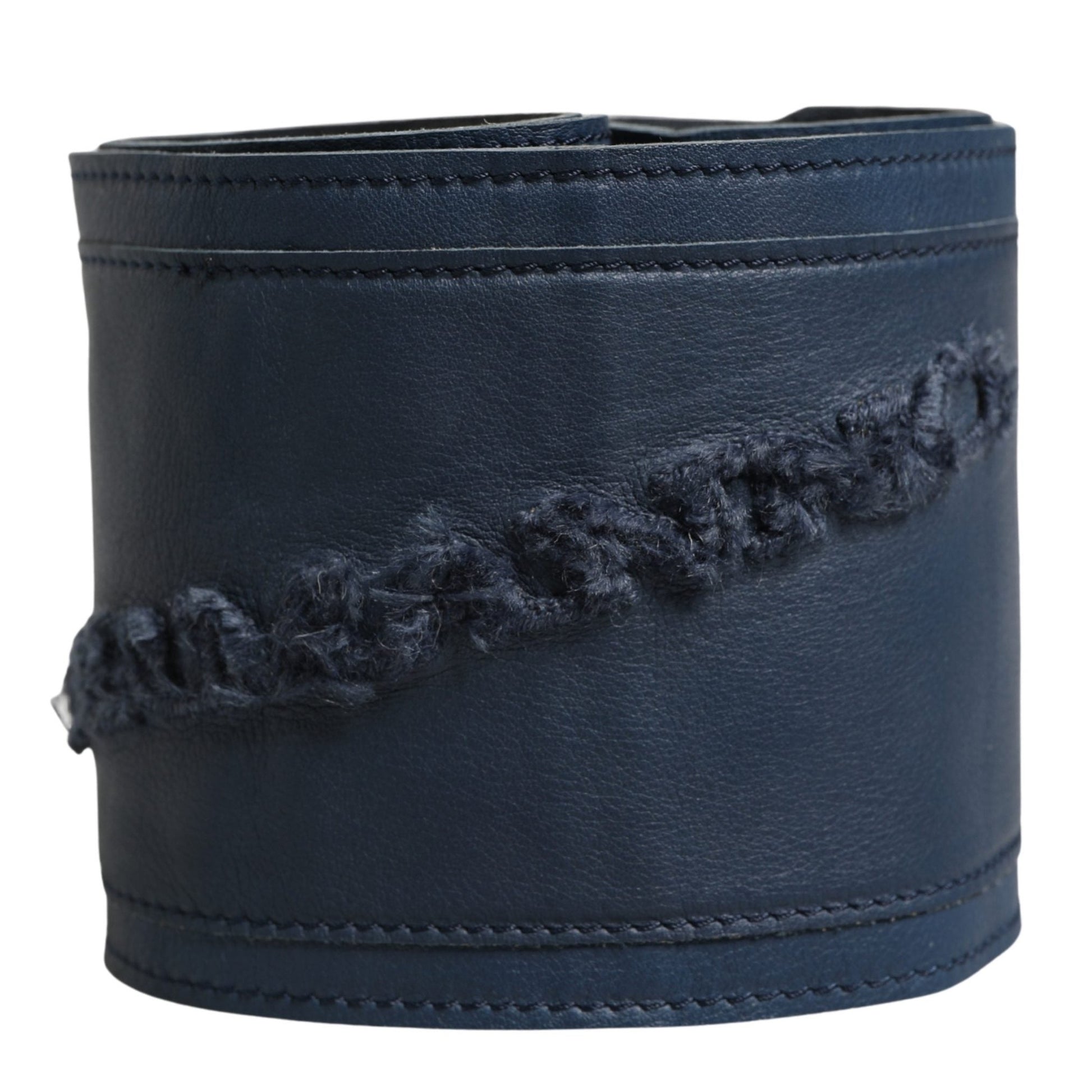 Ermanno Scervino Blue Leather Wide Waist Women Cintura Belt