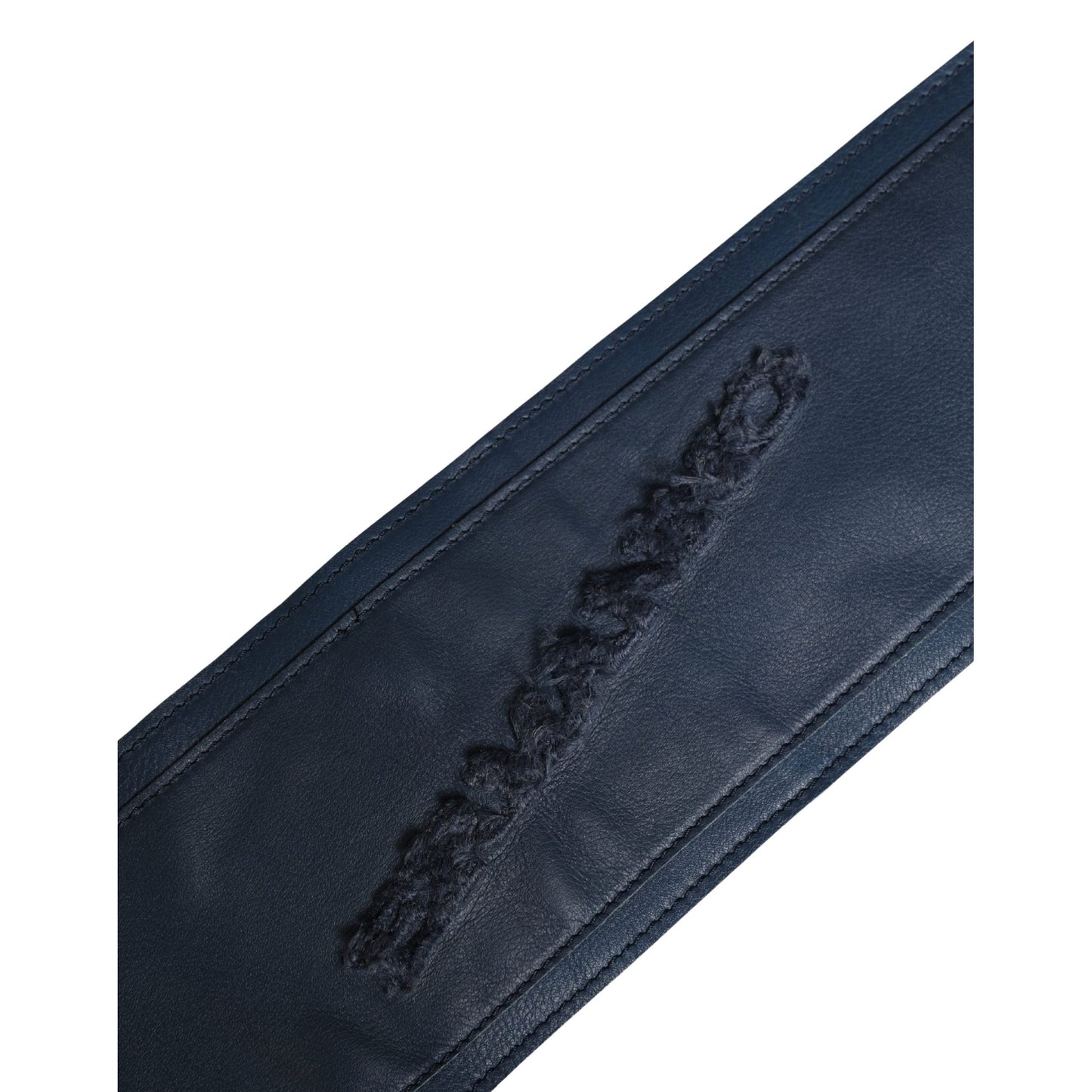 Ermanno Scervino Blue Leather Wide Waist Women Cintura Belt