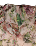 Dolce & Gabbana Multicolor Floral Silk Layered Maxi Dress