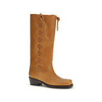 Paris Texas Brown Calf Leather Bos Taurus Lace-Up Boots Paris Texas