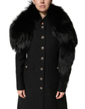 Dolce & Gabbana Black Fox Fur Neck Wrap Warmer Winter Scarf - Eljoys Fashion 