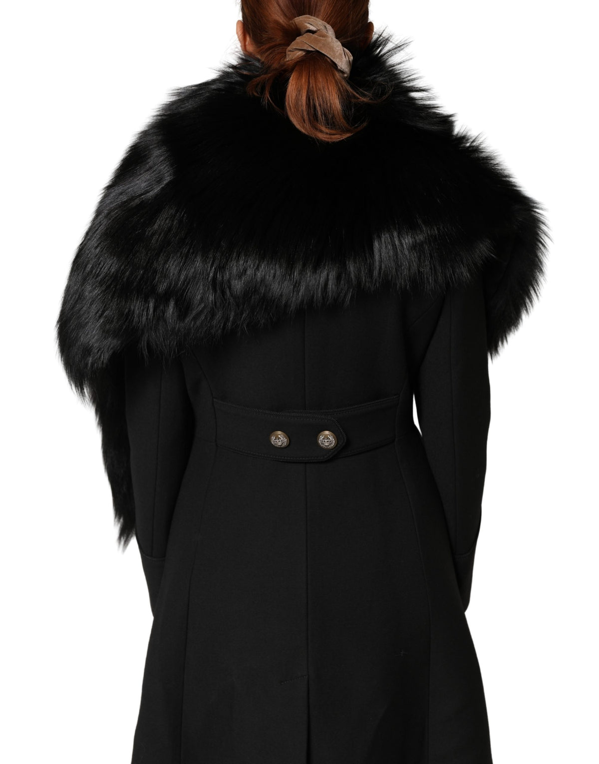 Dolce & Gabbana Black Fox Fur Neck Wrap Warmer Winter Scarf - Eljoys Fashion 