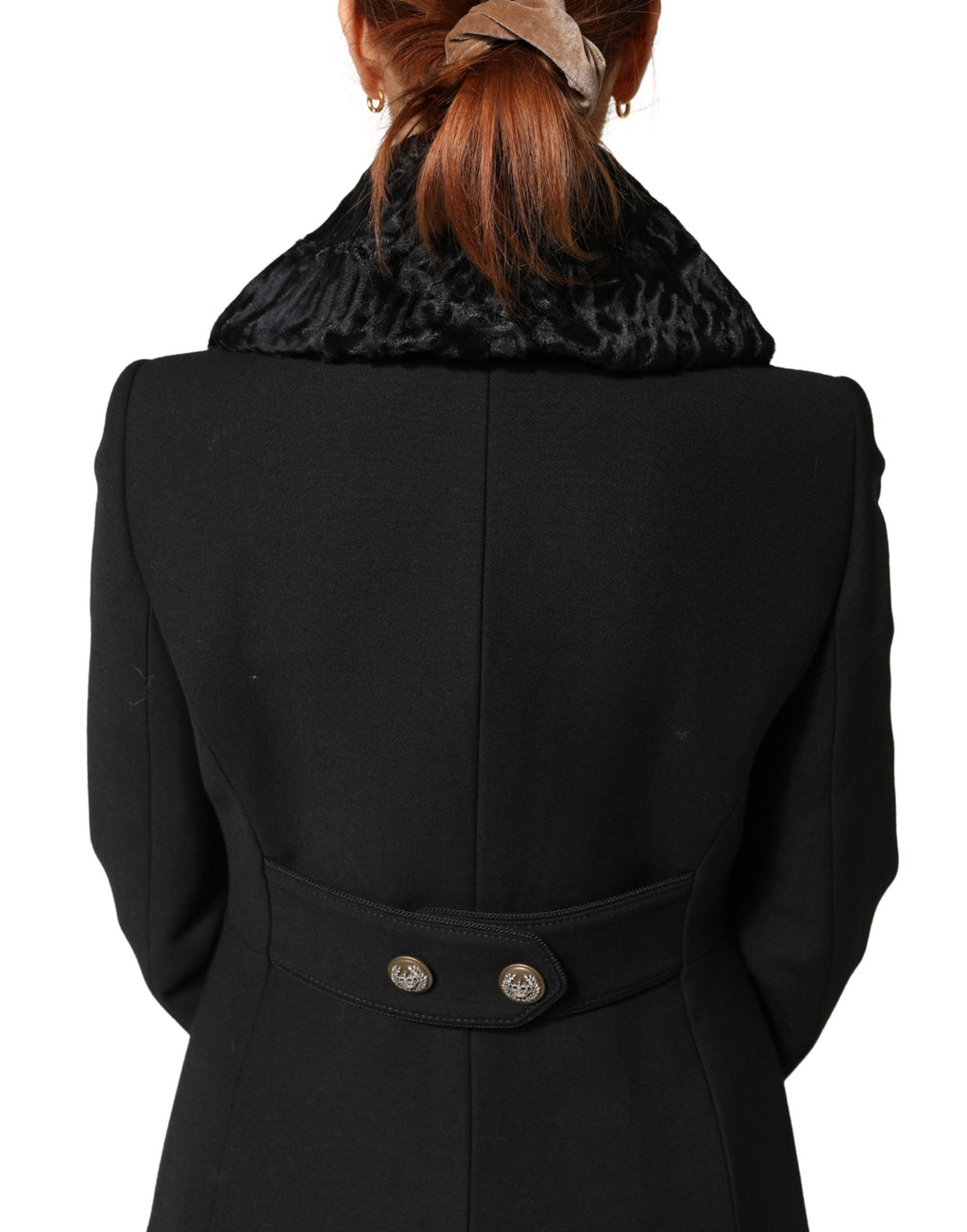 Dolce & Gabbana Black Lamb Fur Women Neck Warmer Winter Scarf - Eljoys Fashion 