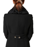 Dolce & Gabbana Black Lamb Fur Women Neck Warmer Winter Scarf - Eljoys Fashion 