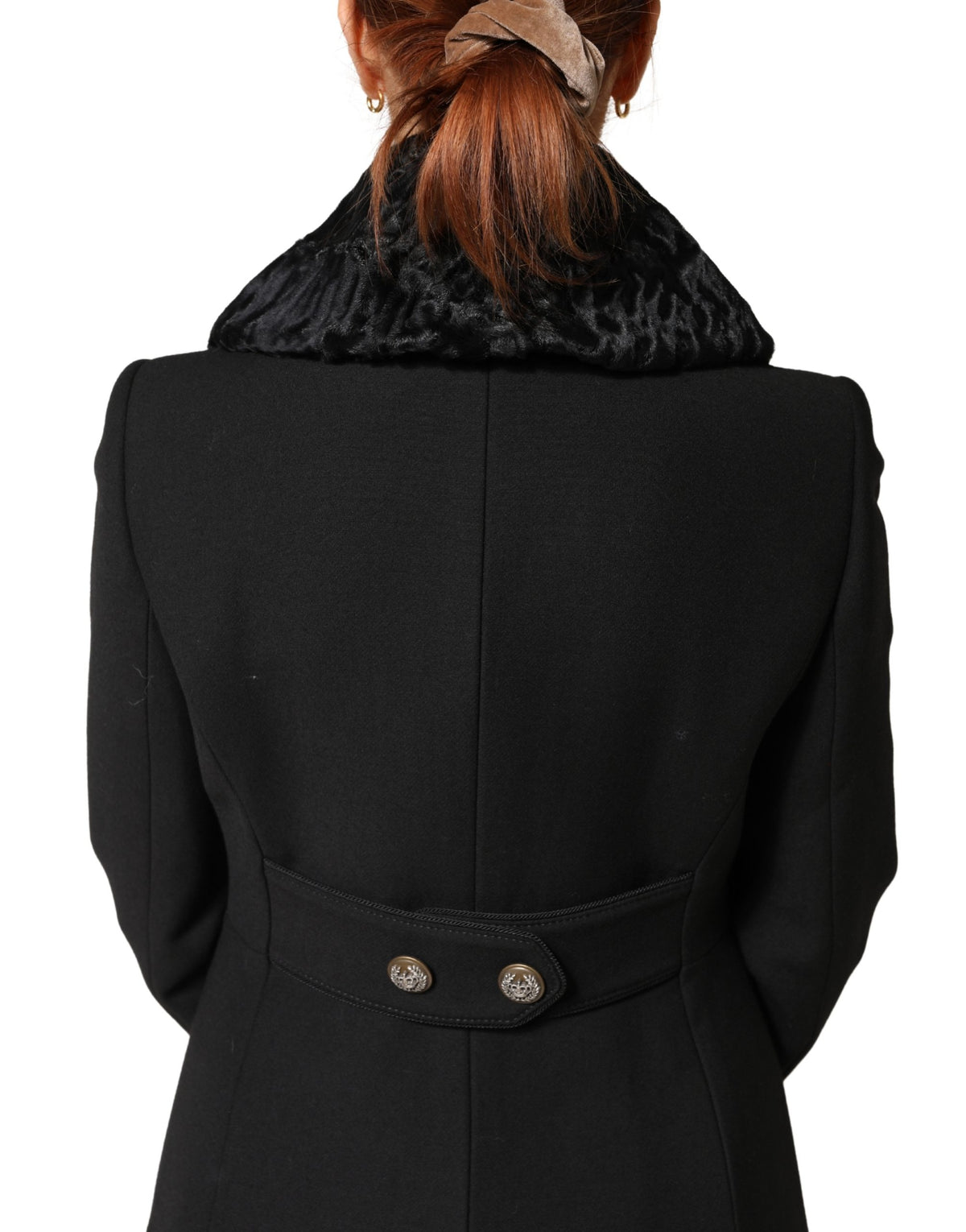 Dolce & Gabbana Black Lamb Fur Women Neck Warmer Winter Scarf - Eljoys Fashion 