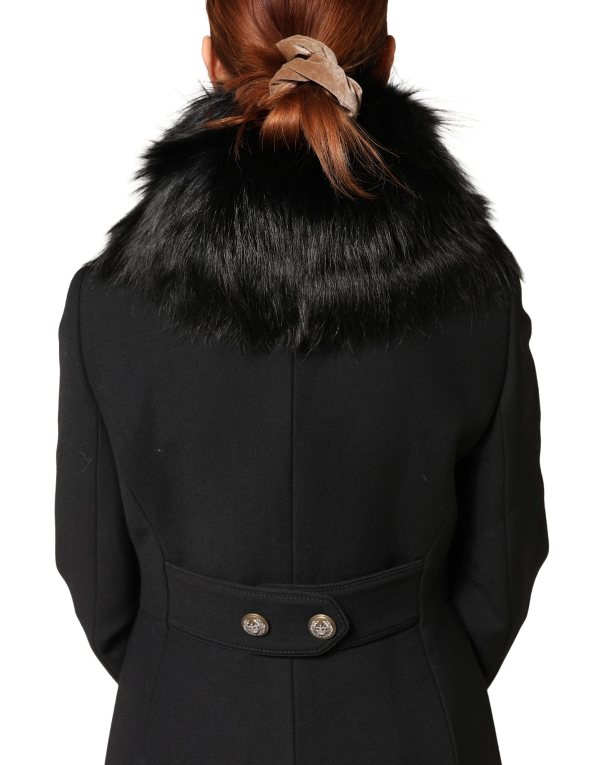 Dolce & Gabbana Black Fur Shoulder Collar Wrap Shawl Scarf - Eljoys Fashion 