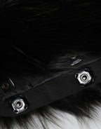 Dolce & Gabbana Black Fur Shoulder Collar Wrap Shawl Scarf - Eljoys Fashion 
