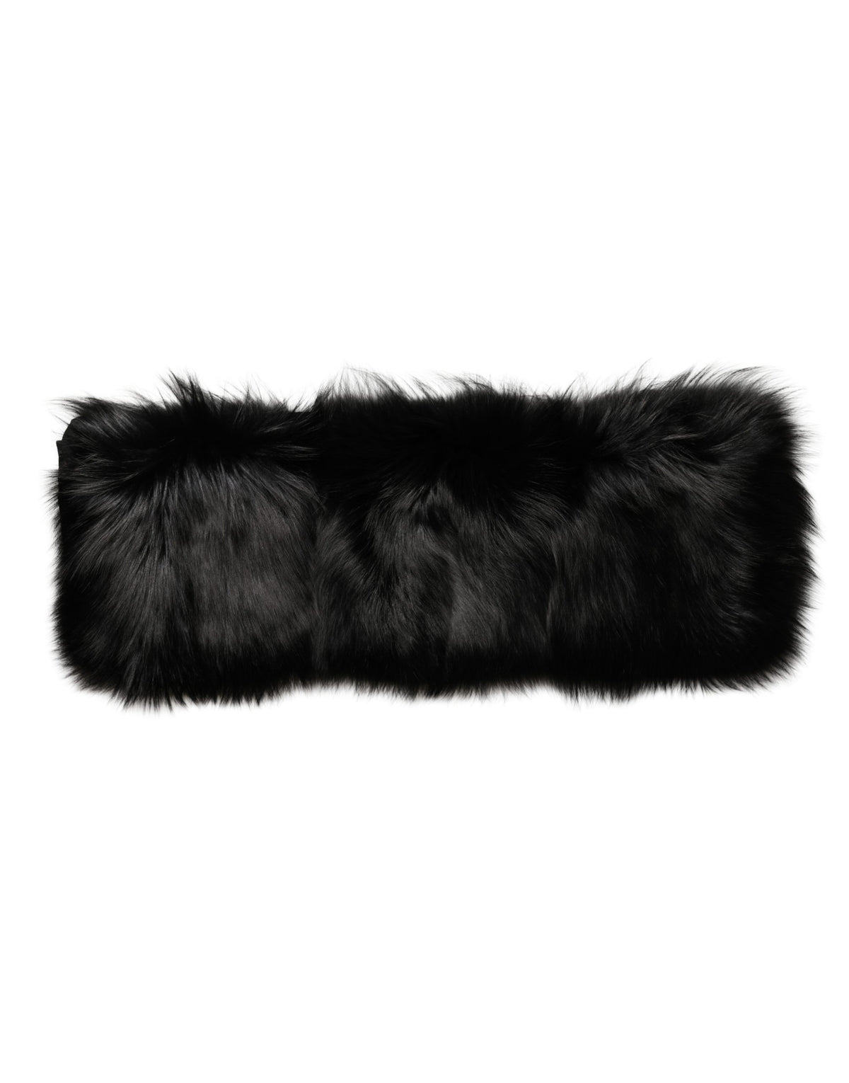 Dolce & Gabbana Black Fur Shoulder Collar Wrap Shawl Scarf - Eljoys Fashion 