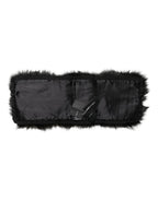 Dolce & Gabbana Black Fur Shoulder Collar Wrap Shawl Scarf - Eljoys Fashion 