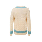 Gran Sasso white cotton sweatshirt with a relaxed fit, featuring a crew neckline and casual style, displayed on a hanger.