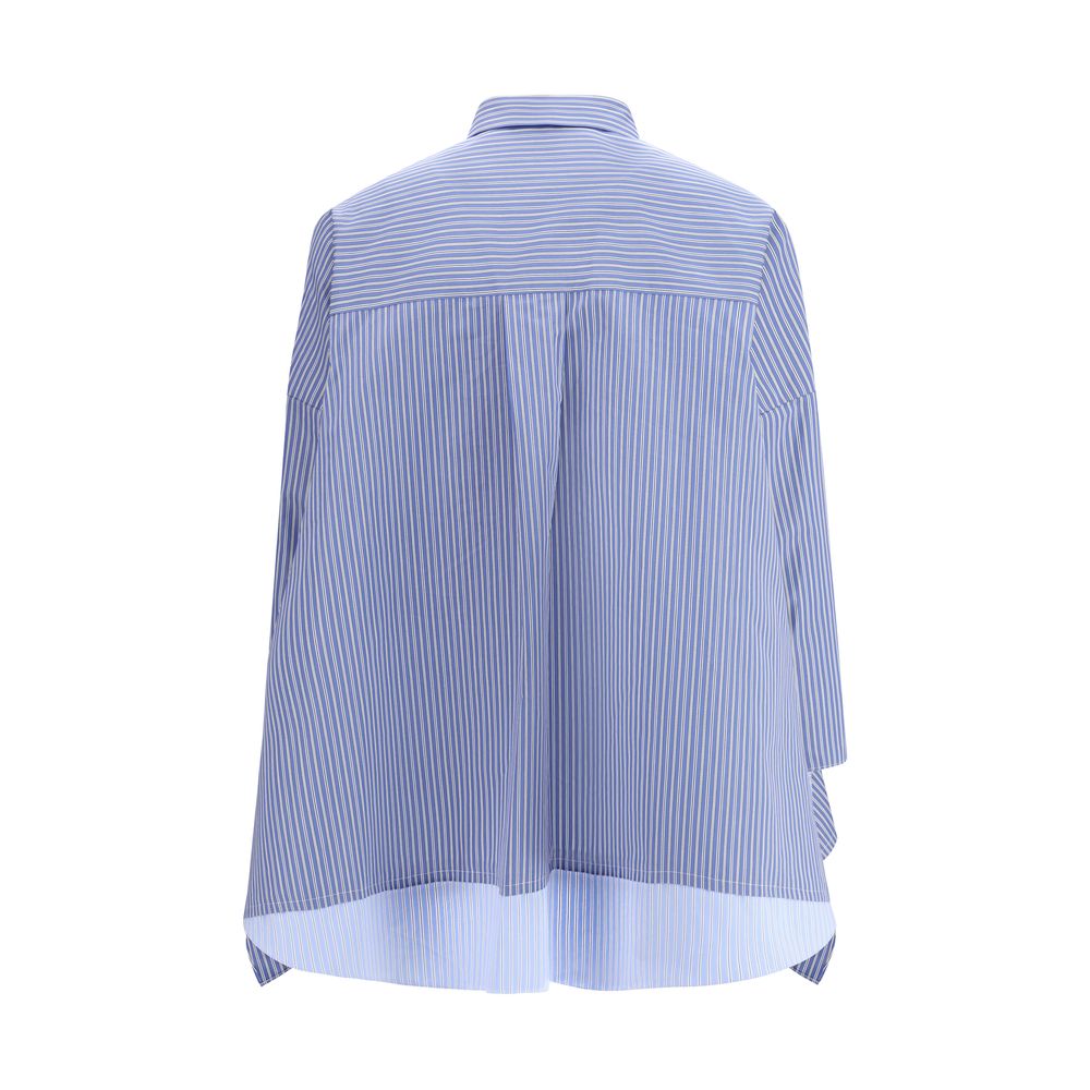 Sacai Blue Cotton Pattern Shirt Sacai