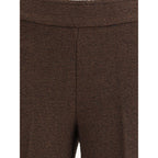 Avenue Montaigne Brown Polyester Casual Pants