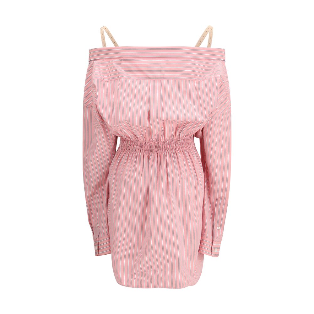 Multicolor cotton casual dress by Miu Miu featuring a relaxed fit and vibrant pattern, perfect for everyday wear.