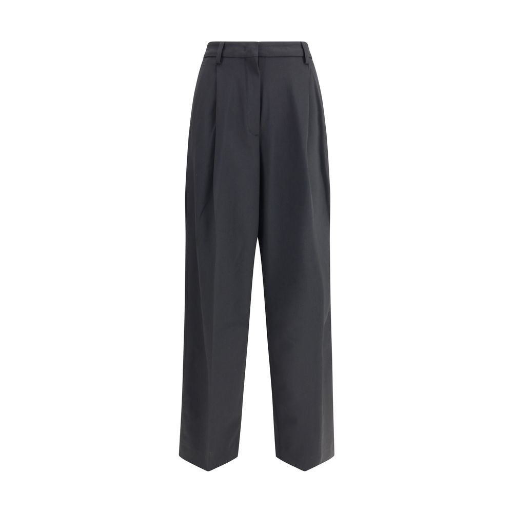 Black polyester casual pants from The Latest brand, featuring a relaxed fit and stylish design, suitable for everyday wear.