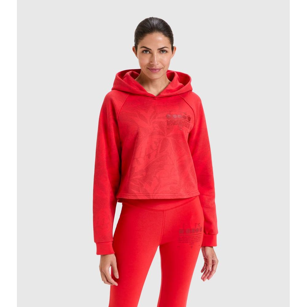 Diadora Red Cotton Sweatshirt