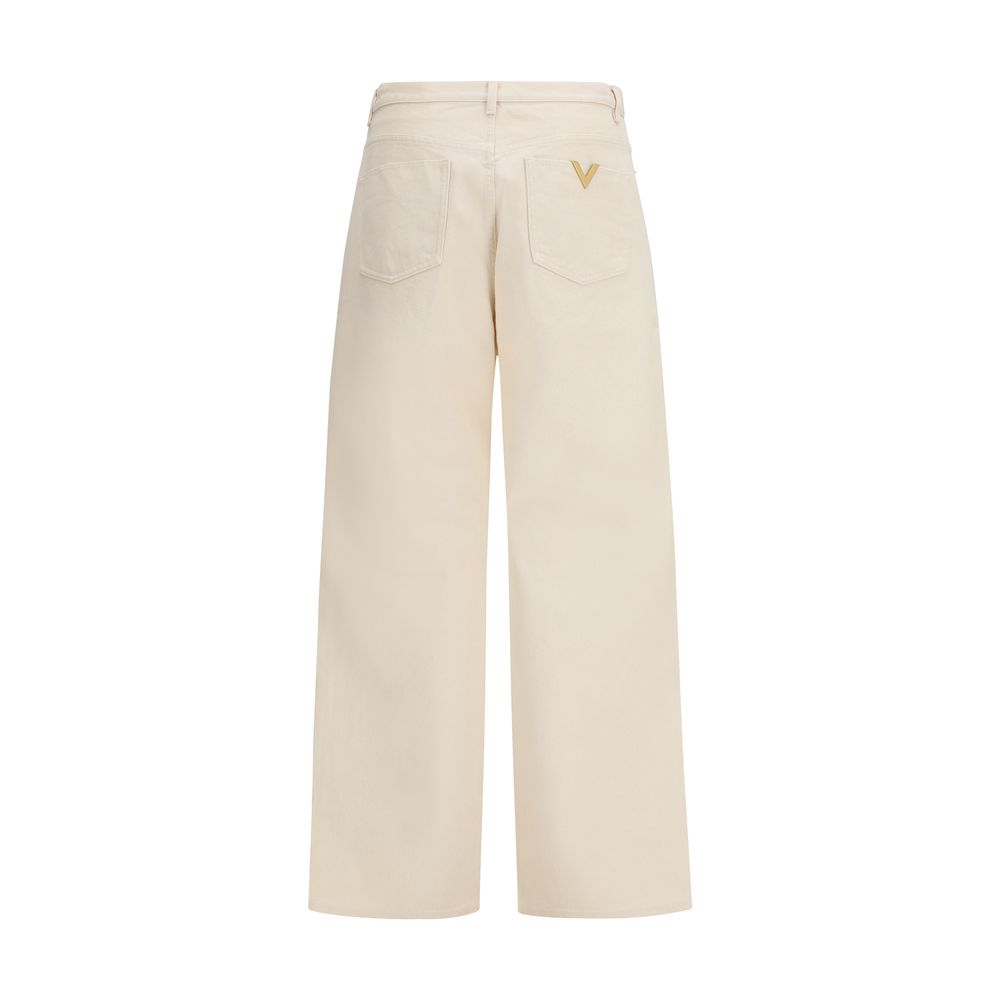 Valentino Beige Cotton Jeans Denim Valentino