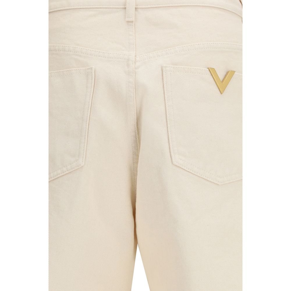 Valentino Beige Cotton Jeans Denim Valentino