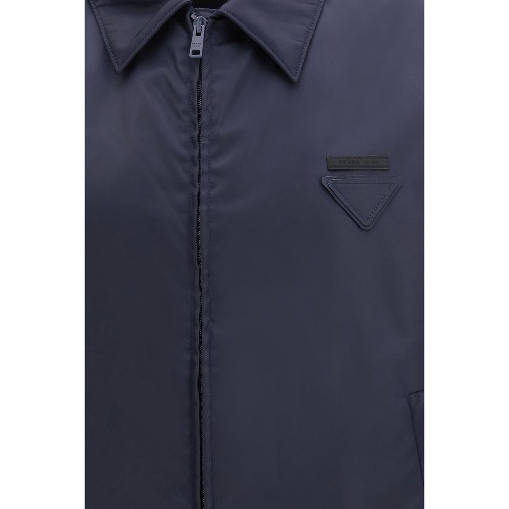 Prada Blue Nylon Shell Jacket - Eljoys Fashion 