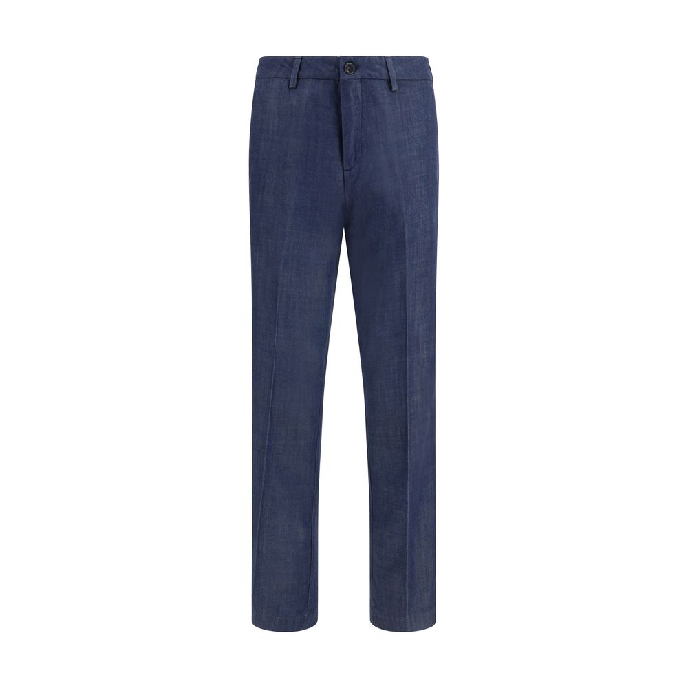 Cruna Blue Tencel Casual Pants Cruna